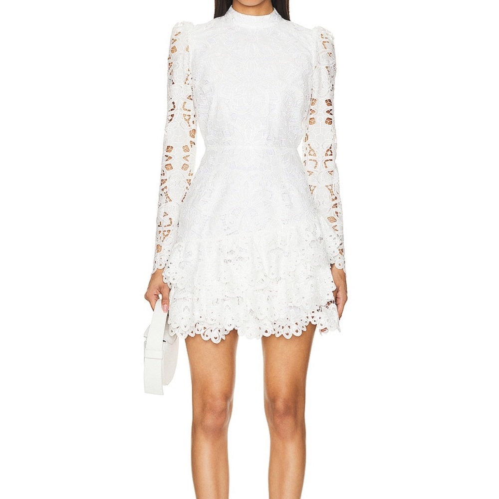 Yumi Kim White Puff Sleeve Mini Dress